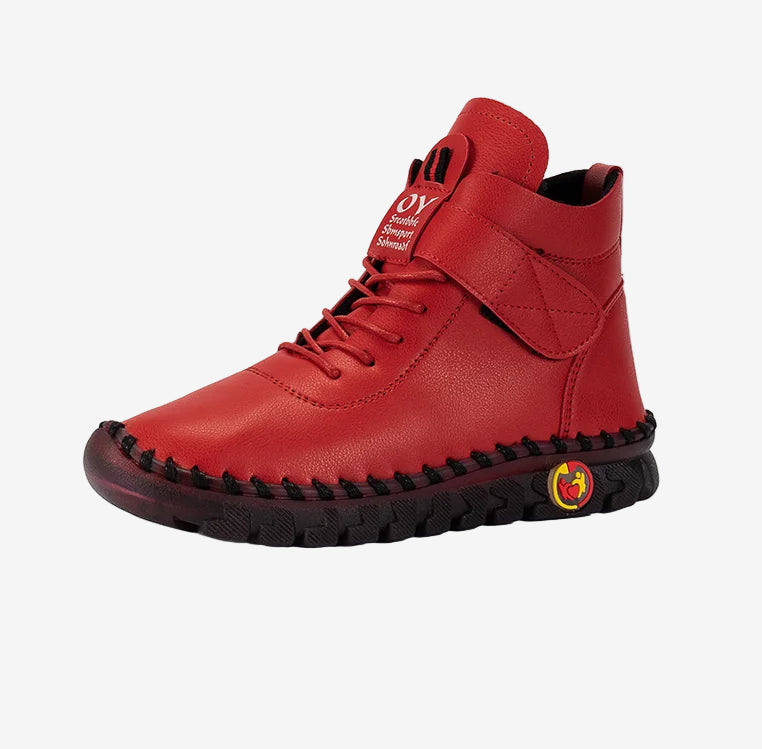 NevOY - Leather and Fur Interior Orthopedic Ankle Boots