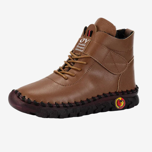 NevOY - Leather and Fur Interior Orthopedic Ankle Boots